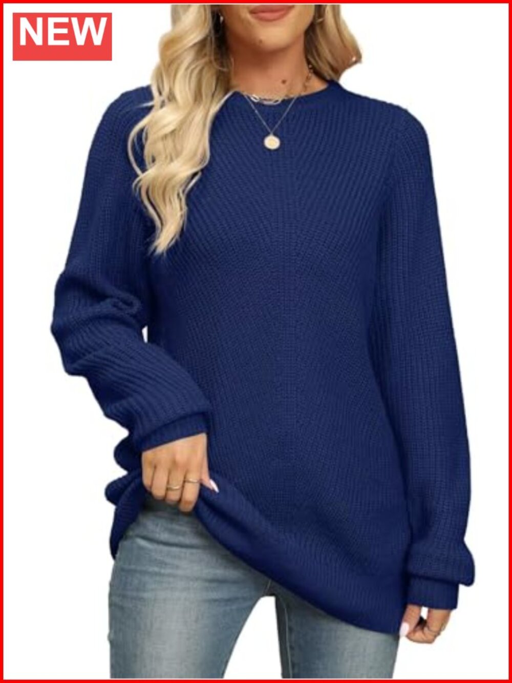 Plus Size Chunky Cable Knit Pullover Sweater Crew Neck Tunic
